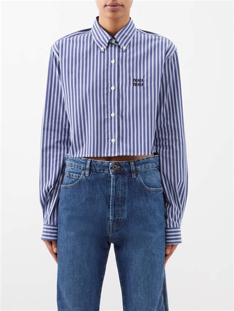 dior striped shirt|Shirt Blue Striped Cotton Poplin .